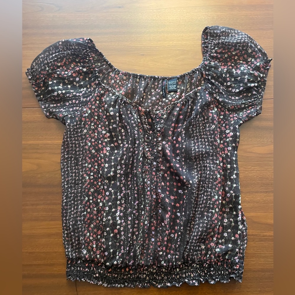 Vintage Sheer Baby Doll Blouse by Fire Los Angeles